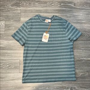 C&C California Blue and White Striped Short Sleeve Tee